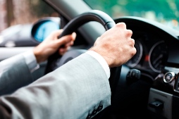 Hands on steering wheel